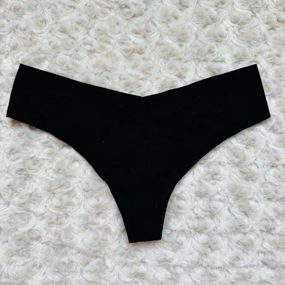 aerie black thong tanga cotton underwear panties undies Small NEW - Picture 1 of 4